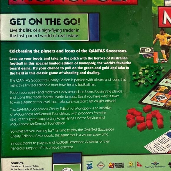 Monopoly Qantas Socceroos Charity Edition Football Board Game 2009 *New/Sealed* - Picture 2 of 3